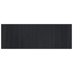 Tapis rectangulaire noir 70x200 cm bambou 