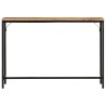 Table console 110x30x75 cm bois de manguier massif brut et fer 