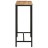 Table console 110x30x75 cm bois de manguier massif brut et fer 