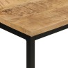 Table console 110x30x75 cm bois de manguier massif brut et fer 