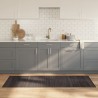 Tapis rectangulaire marron foncé 70x200 cm bambou 