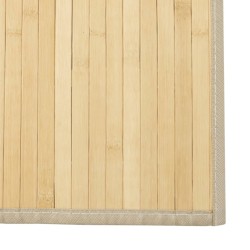 Tapis rectangulaire naturel clair 70x200 cm bambou 