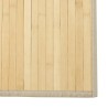 Tapis rectangulaire naturel clair 70x200 cm bambou 