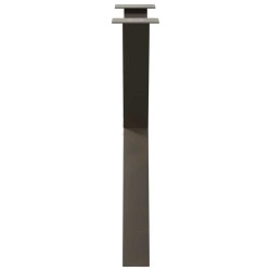 Pieds de table à manger en forme de X, 2 pièces, acier naturel, 80 x (72-73) cm 
