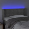 Tête de lit à LED gris clair 103x16x78/88 cm velours 