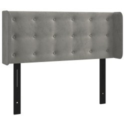 Tête de lit à LED gris clair 103x16x78/88 cm velours 