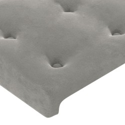 Tête de lit à LED gris clair 103x16x78/88 cm velours 