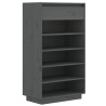 Armoire à chaussures Gris 60x34x105 cm Bois de pin massif 