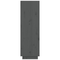 Armoire à chaussures Gris 60x34x105 cm Bois de pin massif 