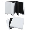 Tabouret de rangement pliable Blanc Similicuir 