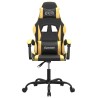 Chaise de jeu pivotante Noir et doré Similicuir 
