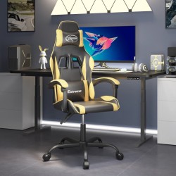 Chaise de jeu Noir et doré Similicuir 