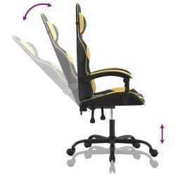 Chaise de jeu Noir et doré Similicuir 
