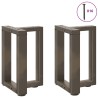 Pieds de table basse en T, 2 pièces, noir, 38 x 25 x (42-43) cm, acier 