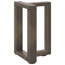 Pieds de table basse en T, 2 pièces, noir, 38 x 25 x (42-43) cm, acier 