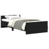 Cadre de lit sans matelas chêne noir 90x190 cm bois ingénierie 
