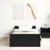 Cadre de lit sans matelas chêne noir 90x190 cm bois ingénierie 