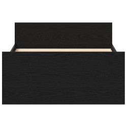 Cadre de lit sans matelas chêne noir 90x190 cm bois ingénierie 