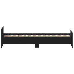 Cadre de lit sans matelas chêne noir 90x190 cm bois ingénierie 