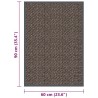 Paillasson touffeté 60x90 cm Marron foncé 