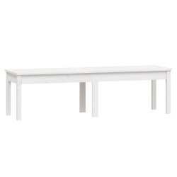 Banc de jardin à 2 places blanc 159,5x44x45 cm bois massif pin 