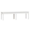 Banc de jardin à 2 places blanc 159,5x44x45 cm bois massif pin 