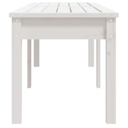 Banc de jardin à 2 places blanc 159,5x44x45 cm bois massif pin 