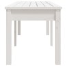 Banc de jardin à 2 places blanc 159,5x44x45 cm bois massif pin 