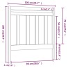 Tête de lit Gris 106x4x100 cm Bois massif de pin 