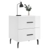 Tables de chevet 2 pcs blanc brillant 40x35x47,5 cm 