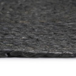 Napperons 4 pcs Gris foncé Plain 38 cm Rond Jute 