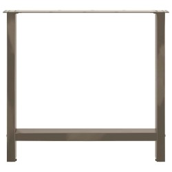 Pieds de table à manger en acier naturel 2 pièces 80 x (72-73) cm Acier 