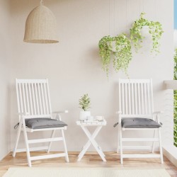 Coussins de chaise lot de 2 gris 40x40x7 cm tissu oxford 