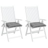 Coussins de chaise lot de 2 gris 40x40x7 cm tissu oxford 