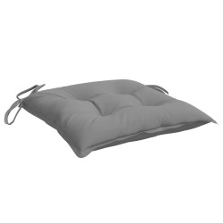 Coussins de chaise lot de 2 gris 40x40x7 cm tissu oxford 