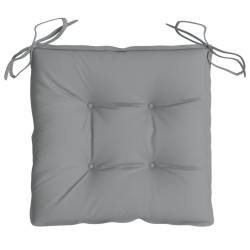 Coussins de chaise lot de 2 gris 40x40x7 cm tissu oxford 