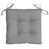 Coussins de chaise lot de 2 gris 40x40x7 cm tissu oxford 