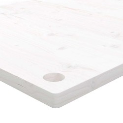 Dessus de bureau blanc 110x60x2,5 cm bois massif de pin 