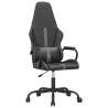 Chaise de jeu de massage gris et noir similicuir 