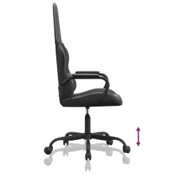 Chaise de jeu de massage gris et noir similicuir 
