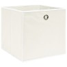Boîtes de rangement 4 pcs Blanc 32x32x32 cm Tissu 