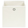 Boîtes de rangement 4 pcs Blanc 32x32x32 cm Tissu 