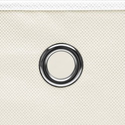 Boîtes de rangement 4 pcs Blanc 32x32x32 cm Tissu 