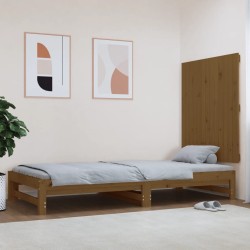 Tête de lit murale Marron miel 82,5x3x90 cm Bois massif de pin 
