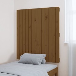 Tête de lit murale Marron miel 82,5x3x90 cm Bois massif de pin 