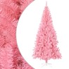 Sapin de Noël artificiel avec support rose 240 cm PVC 