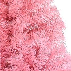 Sapin de Noël artificiel avec support rose 240 cm PVC 