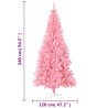 Sapin de Noël artificiel avec support rose 240 cm PVC 