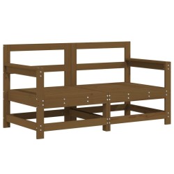 Canapés d'angle de jardin 2 pcs marron miel bois de pin solide 