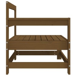Canapés d'angle de jardin 2 pcs marron miel bois de pin solide 